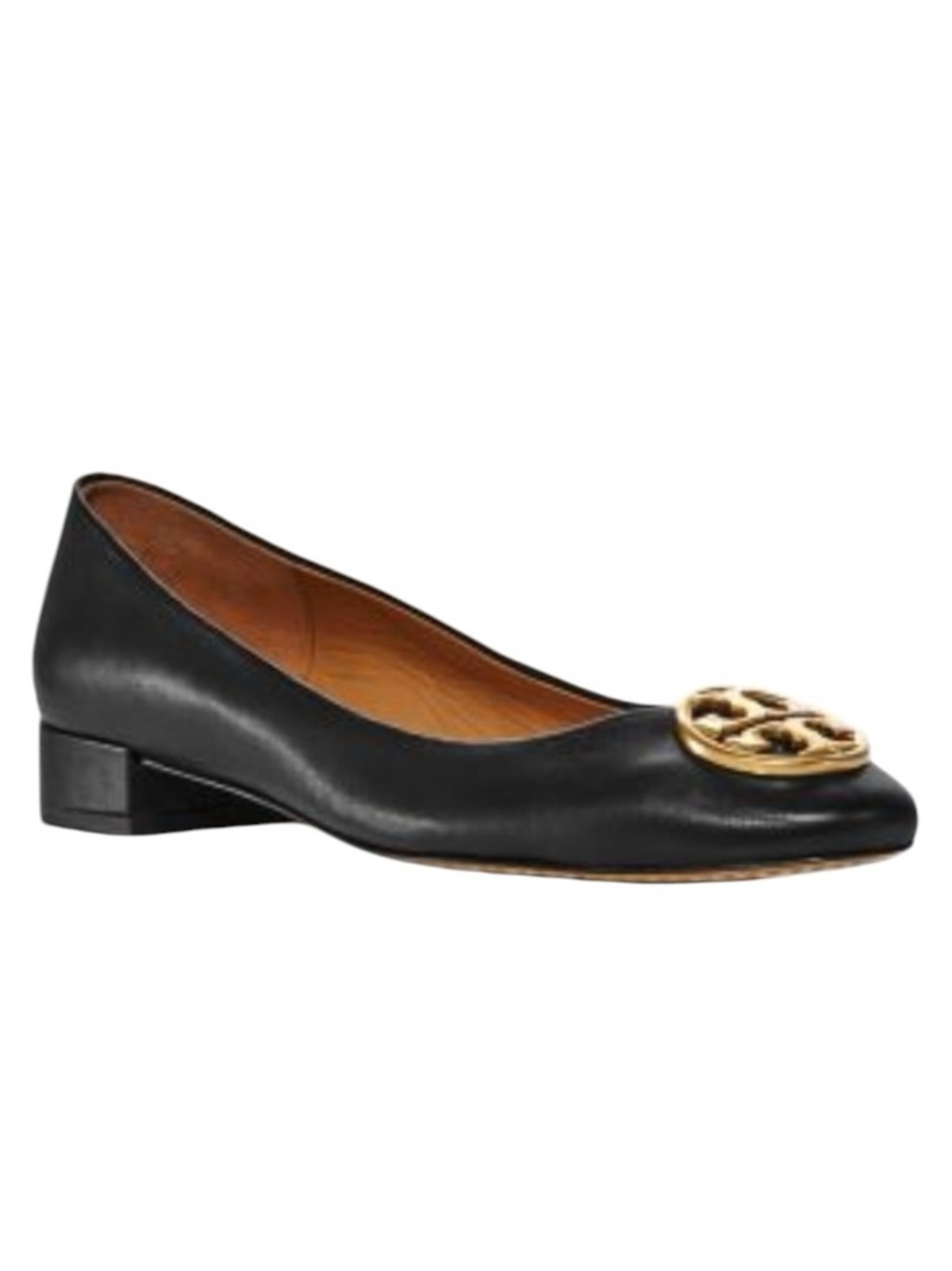 TORY BURCH Black Chelsea 25mm Ballet Flat Logo Heel Size 9 $268 Old Money - Picture 11 of 11